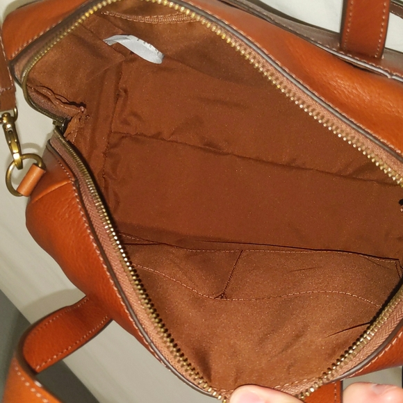Fossil Sydney satchel crossbody bag tote brown - Picture 9 of 9